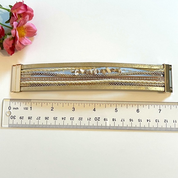 Leather Stone Bead Wrap Bracelet - Picture 4 of 4